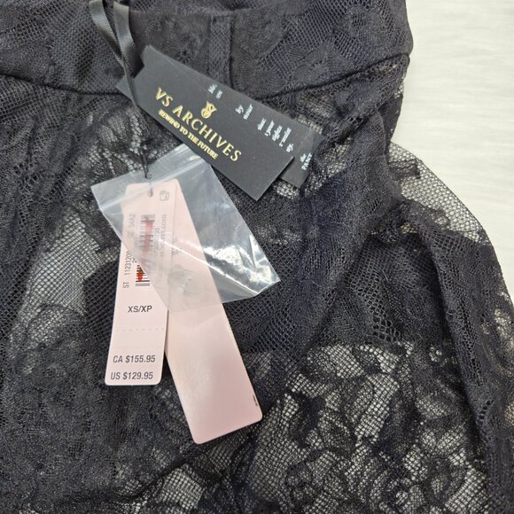 Victoria's Secret VS Archives Black Lace Pants NWT MSRP $129.95 Women's Size XS - Picture 3 of 12